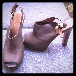 Coach Peep toe platform heels